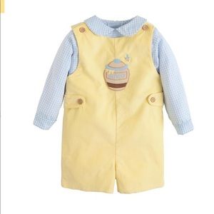 Little English Hunny Appliqué John John Set